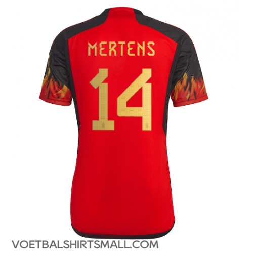 België Dries Mertens #14 Voetbalkleding Thuisshirt WK 2022 Korte Mouwen